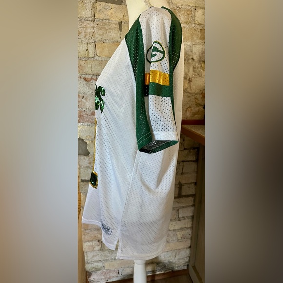 RARE Victoria's Secret Pink Sequined Green Bay PACKERS Football Jersey L - Picture 3 of 5